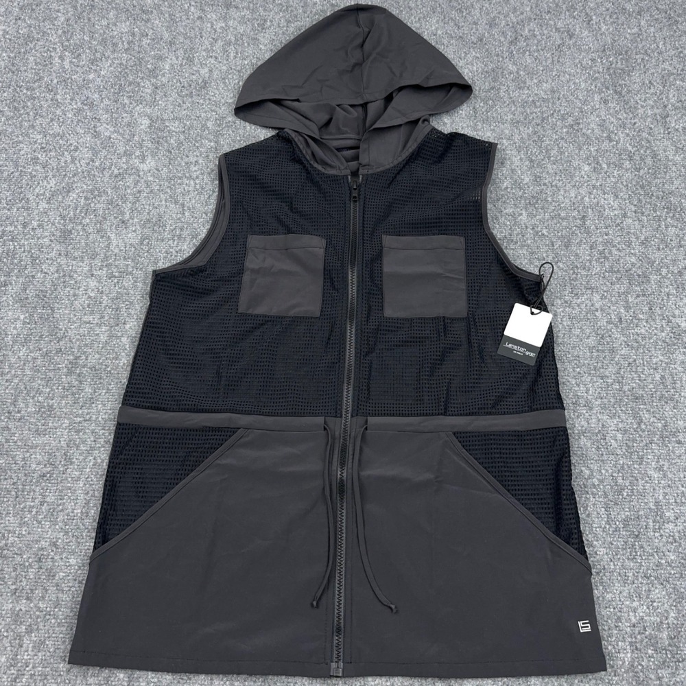 NEW Lanston Sport Infinite Sleeveless Hoodie Womens Small Mesh Revolve Brand USA
